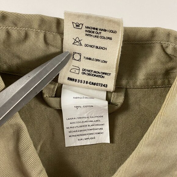 Vintage G Unit Khaki Shirt Men's Large Button Down Up Safari Cotton Poplin - Picture 9 of 13